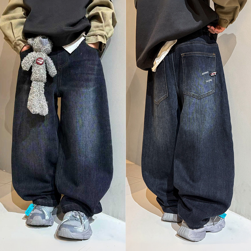 大E小e童装25冬新款男童女童一体绒儿童休闲裤子加绒牛仔裤66623,童装/婴儿装/亲子装,裤子,淘宝优惠券,粉丝福利购,淘宝优惠卷