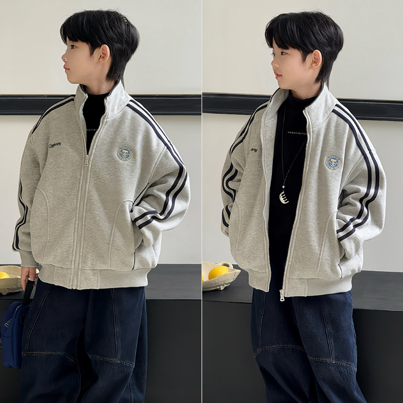 大E小e童装26冬季新款男童女童立领运动棉服儿童夹棉卫衣外套2839