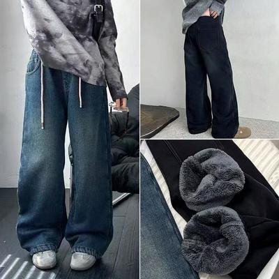 爱木橦一条过冬！仿羊驼绒牛仔裤