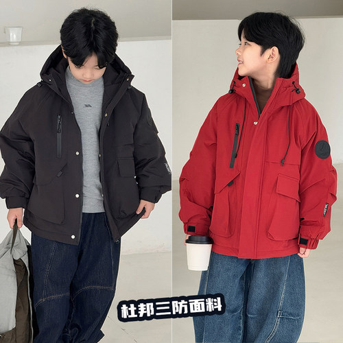 大E小e男女童夹棉三防冲锋衣棉服