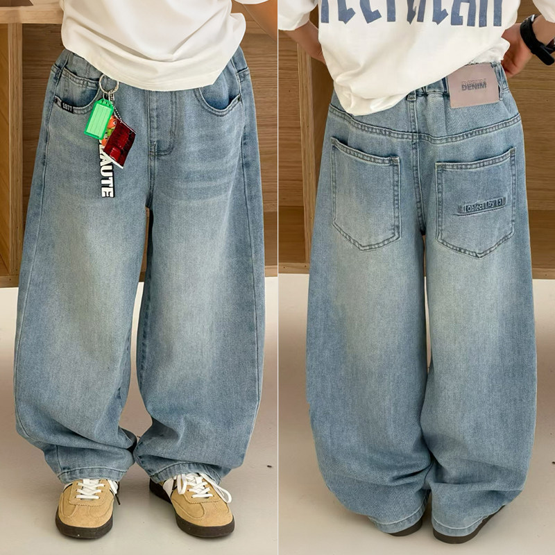 大E小e童装26春装新款裤子男童女童百搭休闲牛仔裤儿童长裤89918,童装/婴儿装/亲子装,裤子,淘宝优惠券,粉丝福利购,淘宝优惠卷