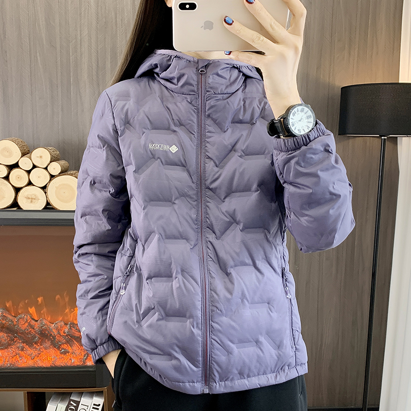 连帽羽绒服女秋冬短款保暖外套