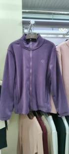 柒小月8002太空绒女士立领拉链上衣