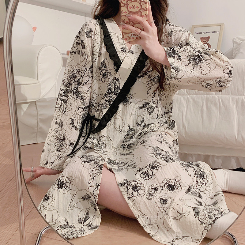 모유 수유 잠옷 봄 가을 여름 순면 얇은 섹션 산후 병원 출산 옷 출산 잠옷 복장 어린이