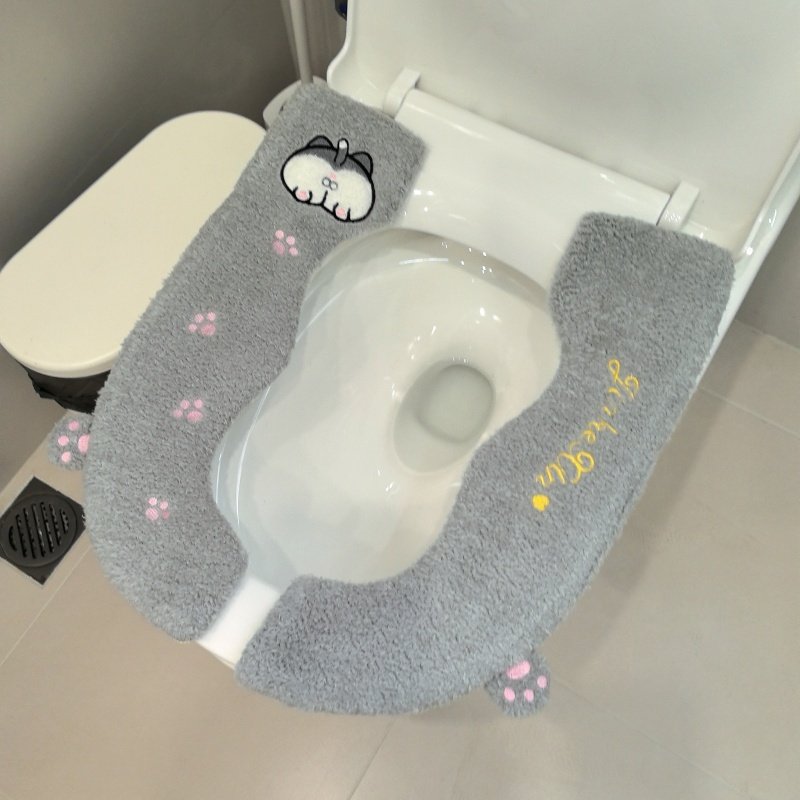亲子母子葫芦型坐便垫8字冬保暖加柯基厚加大马桶垫套圈两片款