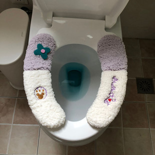 冬季加绒厚绒通用保暖马桶圈套马桶垫家用毛绒坐便器垫不冻屁屁