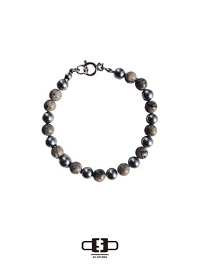 E5 STUDIO/E5集原创抬杠圈环钢球纹理石猫眼石手链情侣搭配个性