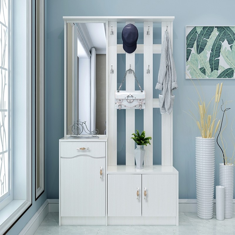 带衣架的衣柜和鞋柜门口镜子衣服柜挂衣架组合玄关隔断组合衣帽柜|msdalam kategori perabot kediaman, rak, kot rak - dari Buy2taobao.com untuk memberikan perkhidmatan ejen Taobao profesional membeli