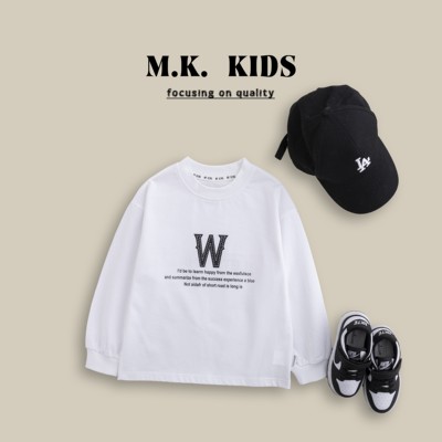 MK品牌儿童春款纯棉长袖T恤CA80040