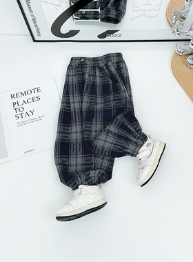 男童加绒加厚裤子儿童运动裤2025新款秋冬季BDD25535