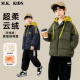 夹棉加厚冲锋外套DK7544华子童 男童冬款 大棉 儿童棉服2025新款