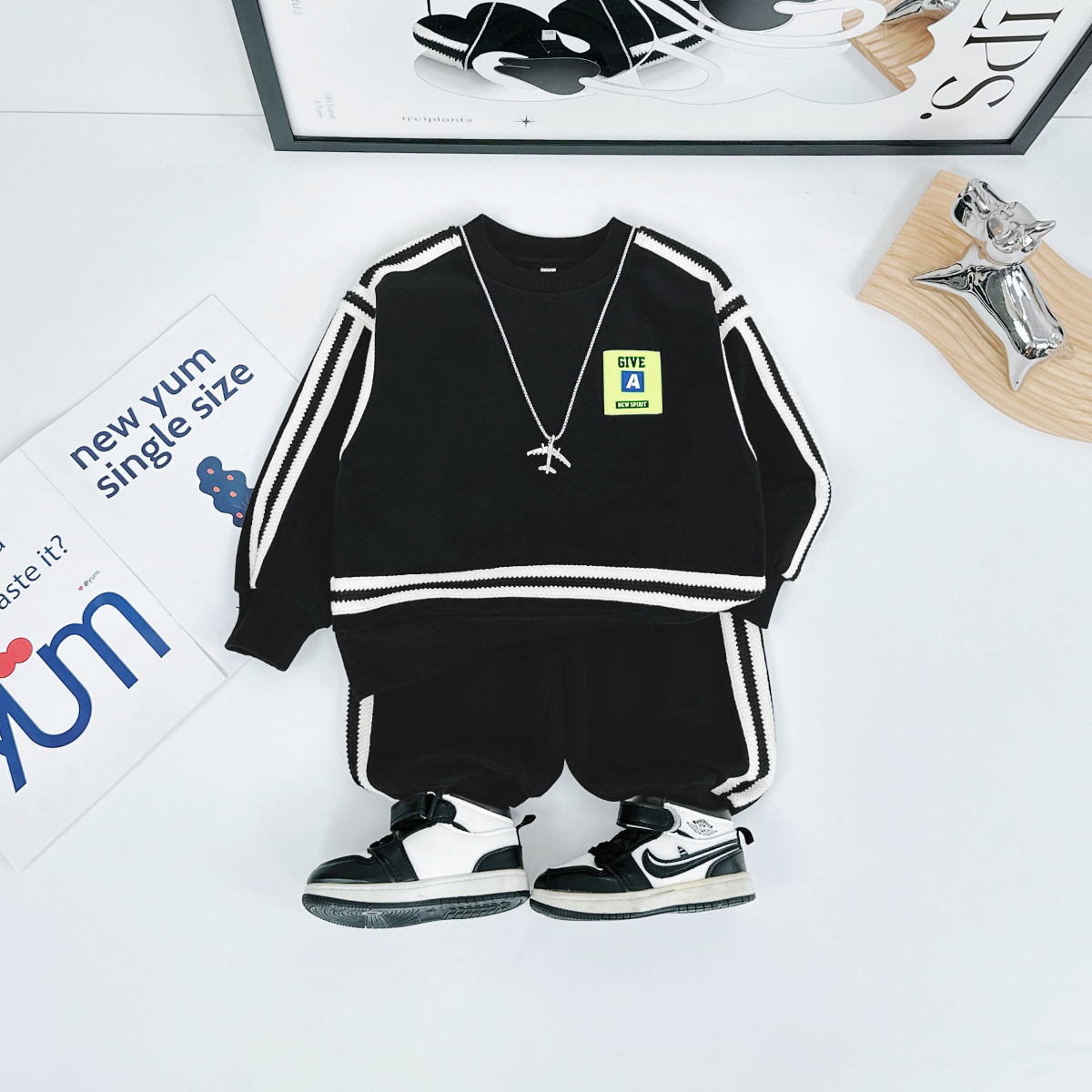 男童套装2025新款秋装儿童运动服两件套潮 D-BQ23162