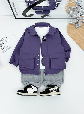 男童秋外套秋冬款2025新款秋装儿童夹克潮牌 HZ25822