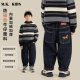 2025新款 男童冬款 潮流净色休闲牛仔裤 儿童加绒裤 DE7599华子童装