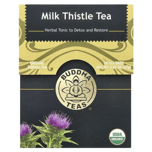 美国Buddha Teas 有机草本茶水飞蓟18茶包肝脏健康清体不含咖啡因