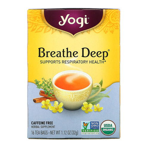 现货Yogi Tea麝香草叶圣罗勒叶百里香甘草根肉桂舒缓呼吸道草本茶