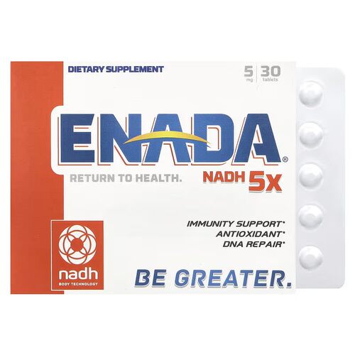 ENADA NADH 5x 5mg肠溶线粒体优化排便困难DNA修复睡眠维生素30片