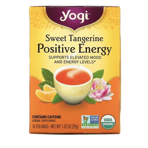 现货Yogi Tea甜橘正能量原生天然草本补充剂绿色马黛制成提升能量 - 封面