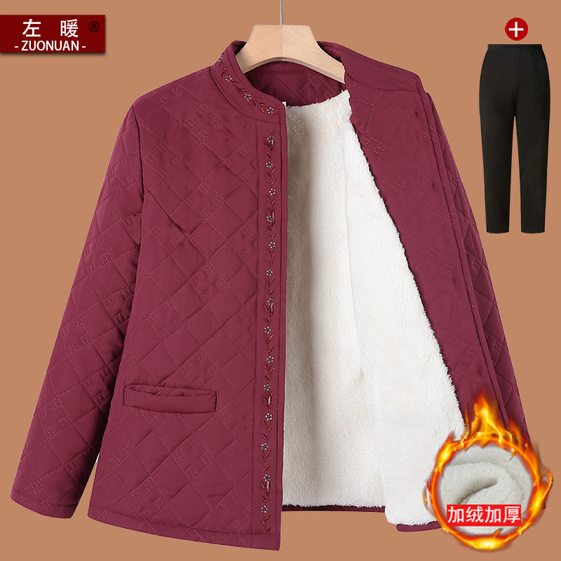 中老年女装秋冬内胆棉服加绒加厚