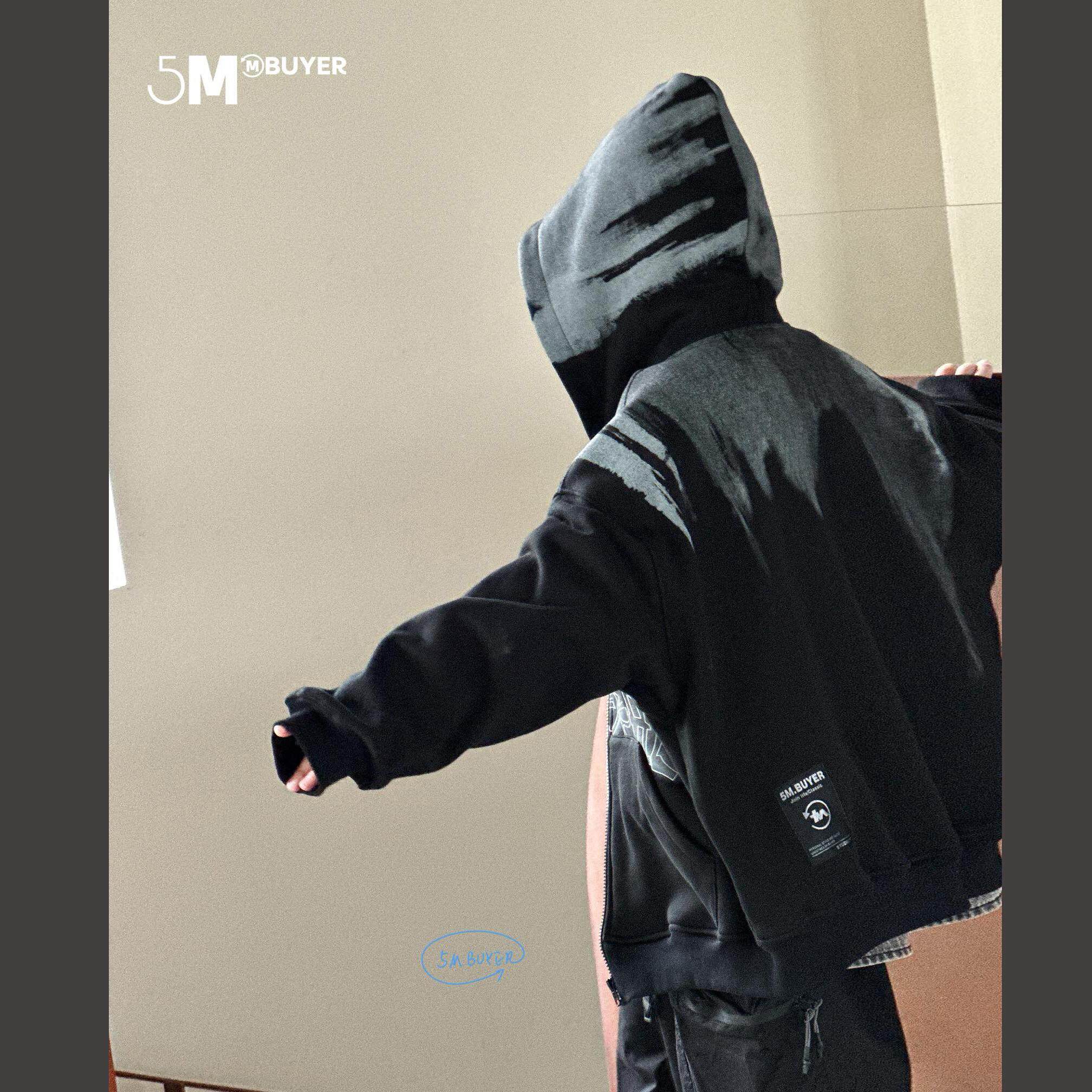 潮牌！正品有授权！设计款~男童女童加绒加厚酷帅带帽拉链衫外套