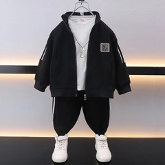 男童春装运动服套装2025新款儿童装春季酷帅气男孩宝宝春秋款衣服