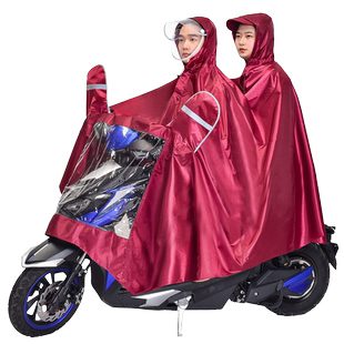 天堂摩托电动电瓶车雨衣单人双人加大加厚防水男女骑行防暴雨雨披