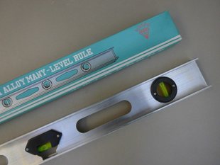 库存老货钻石牌铝合金水平尺24寸三水泡水平测量仪600mm测平尺