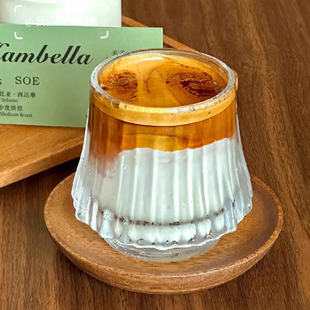 dirty澳白咖啡杯火山杯高颜值家用精致意式浓缩冰美式拿铁玻璃杯