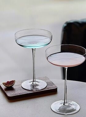水晶浅碟塔杯鸡尾酒杯高脚杯玻璃杯酒吧调酒杯马天尼杯蝶形香槟杯