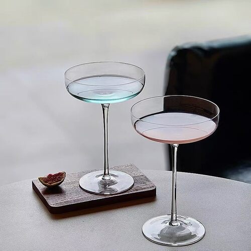 水晶浅碟塔杯鸡尾酒杯高脚杯玻璃杯酒吧调酒杯马天尼杯蝶形香槟杯