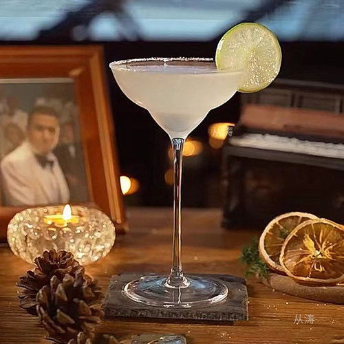 酒吧日式木村130ml日式调酒无铅水晶玛格丽特标准专业鸡尾酒杯