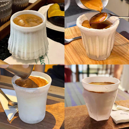 Dirty钢化咖啡杯澳白杯可冷冻玻璃杯意式浓缩冷萃杯拉花杯冰杯