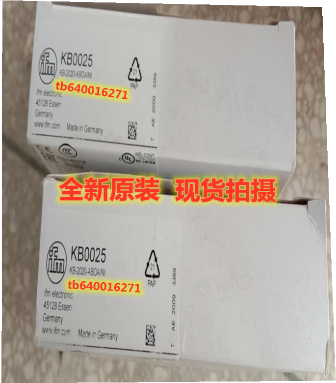 原装易福门电容式料位开关KB0025 KB-2020-AB0A/NI