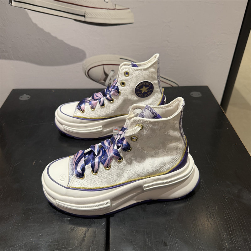 匡威蛇年紫气东来高帮厚底增高鞋
