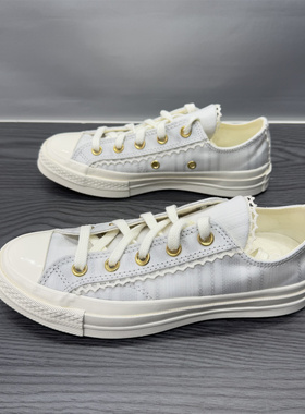 CONVERSE匡威新品1970S灰蓝色蕾丝花边男女透气低帮帆布鞋A13007C