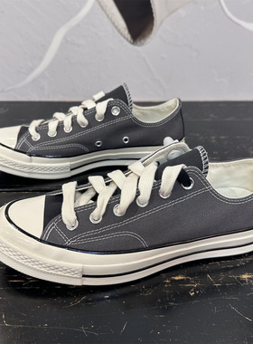 CONVERSE匡威 新款1970S锡器深灰灰色男女复古低帮帆布鞋 A17908C