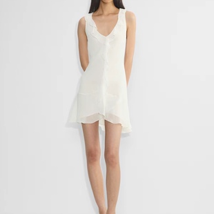 aritiza wilfred 夏季新款女装白色无袖连衣裙简约风修身连衣裙