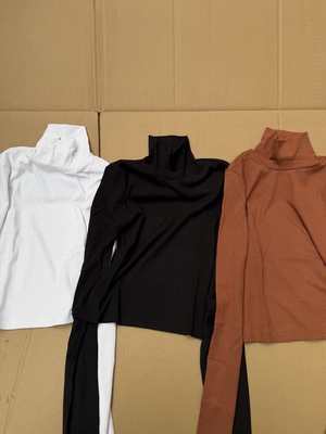 外贸原单Aritzia Wilfred修身显瘦长袖短款T恤女