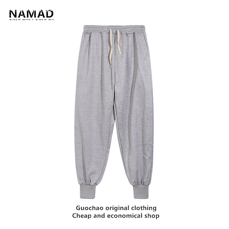 NAMAD JAPANESE FASHION BRAND LEGGINGS MENS AND WOMENS AUTUMN AND WINTER LOOSE TROUSERS SPORTS HAREM PANTS AND FLEECE THICKENED SWEATPANTS