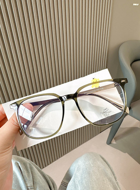 冷茶大框近视眼镜女超轻素颜神器可配有度数镜片防蓝光22707