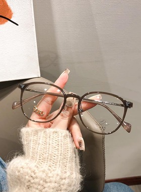 兴语 铆钉近视眼镜女可配有度数圆形素颜眼睛框镜架男01247
