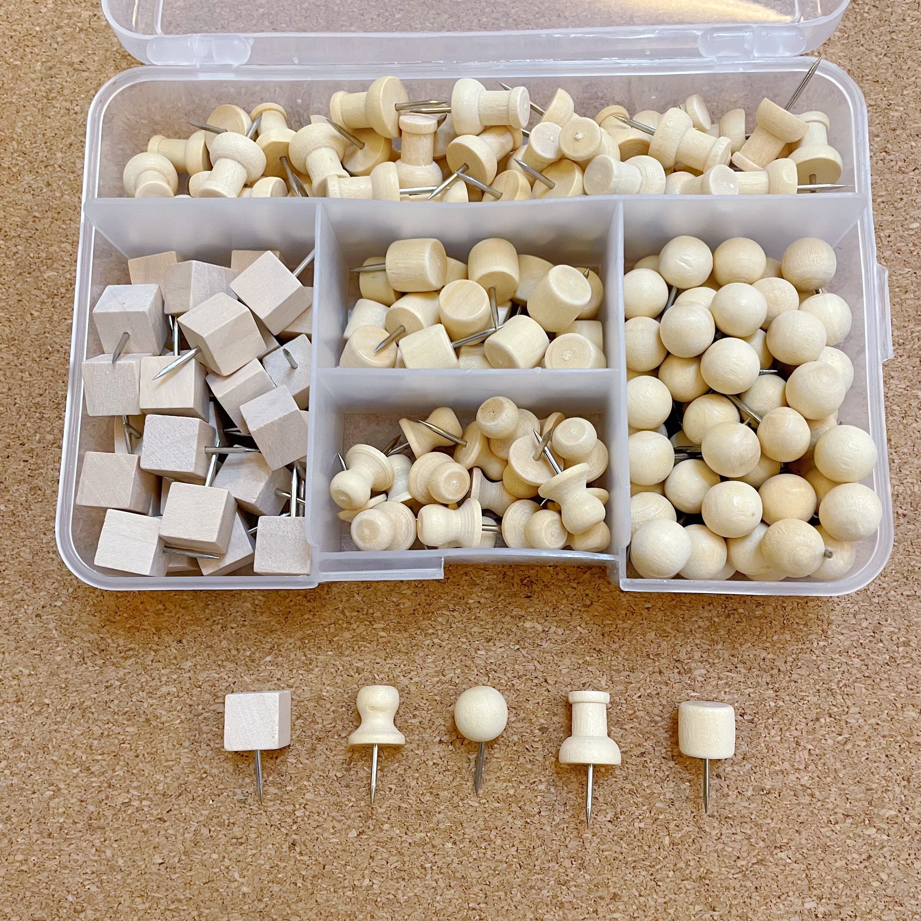 ins木质方块图钉软木板毛毡照片墙装饰按钉圆形工字钉大头针,文具电教/文化用品/商务用品,大头针,淘宝优惠券,粉丝福利购,淘宝优惠卷