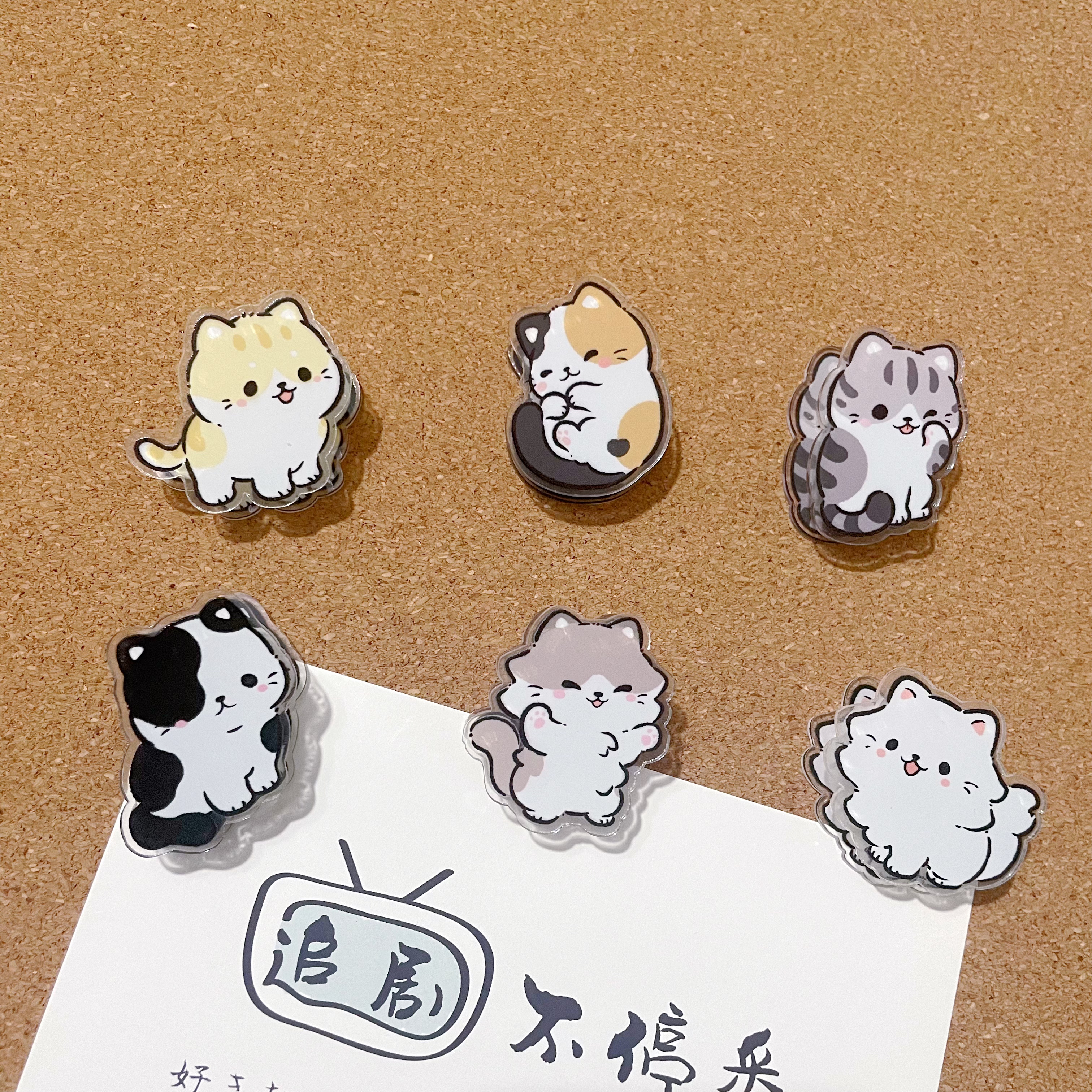 韩国ins可爱猫咪无痕夹子图钉图片