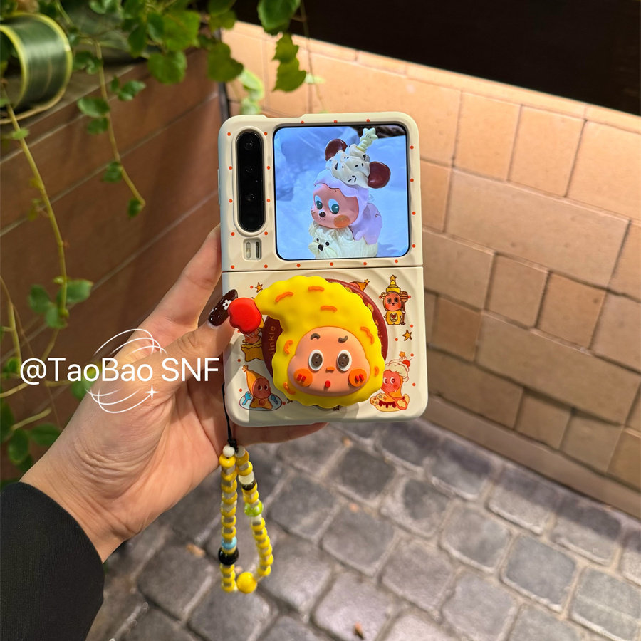 满屏星星人磁吸支架适用Pura X华为Pocket 2手机壳小米MIXFlip2折叠FindN3Flip波漾三星Zflip7/6/5荣耀VFlip2