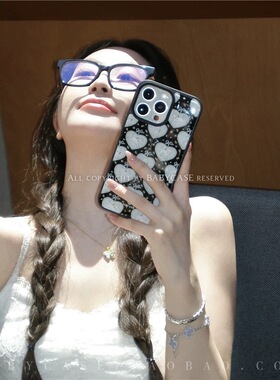碎花爱心狗狗适用Pura80/70pro+华为mate80/70/60/50/40/30pro手机壳p60玻璃壳nova13/12/11/10p50p40荣耀200