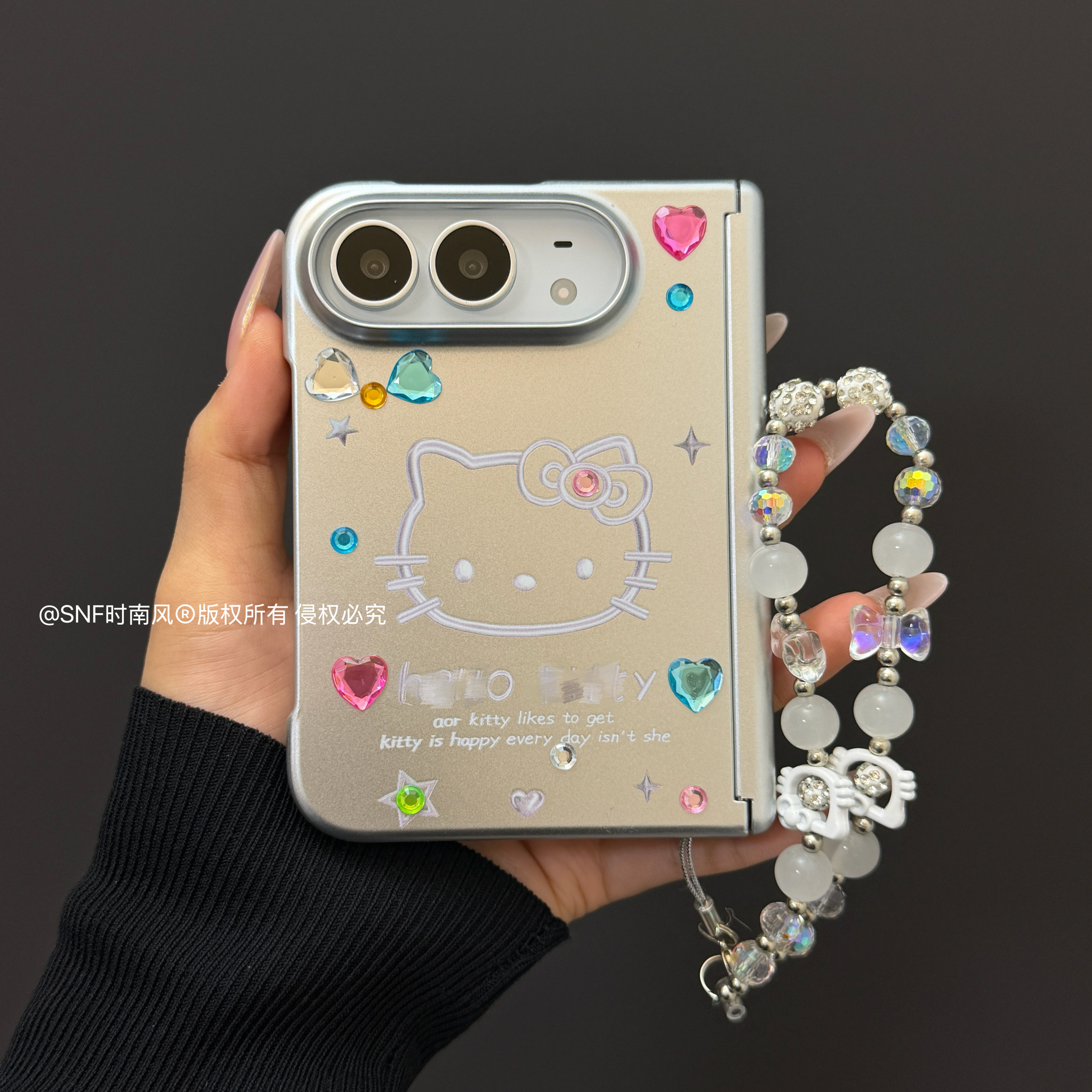猫咪彩色DIY钻贴适用iPhoneDuo手机壳华为PuraXMax典藏版阔折叠屏三星GalaxyZFold8苹果双中轴matex7x6x5手链