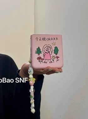 ins今天很ok女孩适用Pura X华为Pocket2手机壳FindN3Flip折叠小米MIXFlip2三星Zflip6/5/4/novaFlip荣耀VFlip