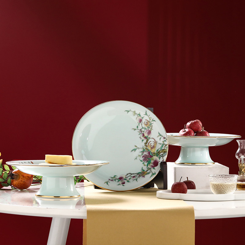 水果盘点心盘零食盘中式糕点盘中国风茶点盘佛前供盘神台贡盘果盘