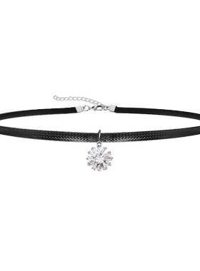 微镶女choker脖子饰品网短款项链