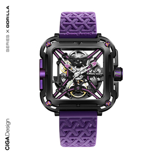 CIGA 镂空方形手表 design玺佳机械表X系列大猩猩FOURTRY联名款